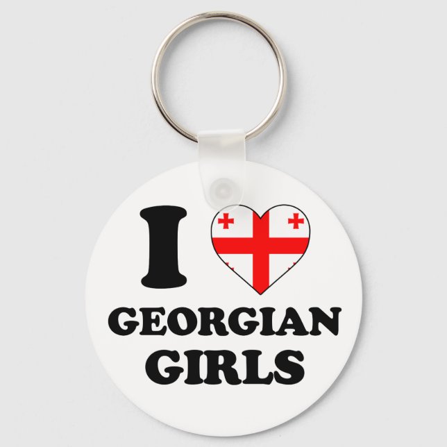 I. Liebe georgischer Mädchen Schlüsselanhänger (Vorderseite)
