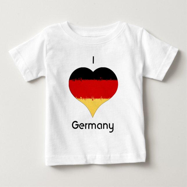 I Liebe Germany Grunge Heart Flag Design Baby T-shirt (Vorderseite)