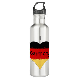 I Liebe Germany Grunge Heart Flag Design Edelstahlflasche
