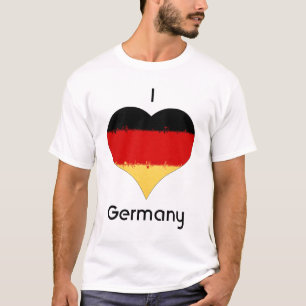 I Liebe Germany Grunge Heart Flag Design T-Shirt