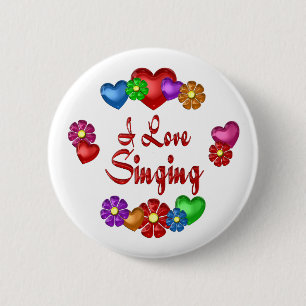 I Liebe Gesang Button