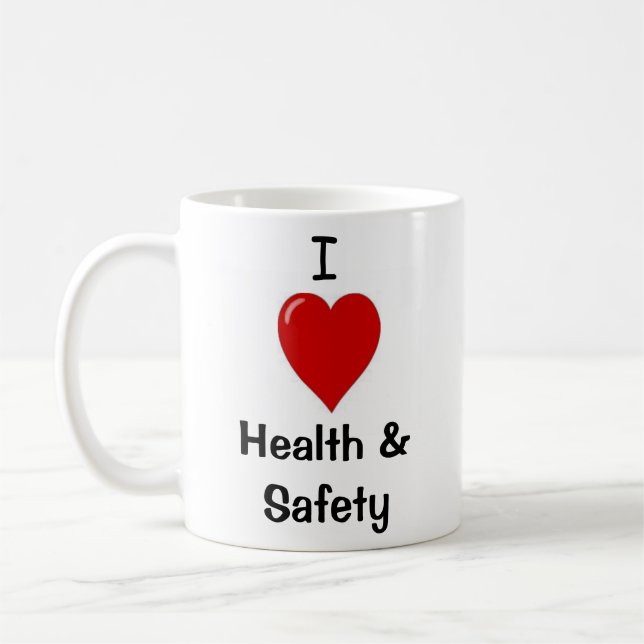 I Liebe-Gesundheit u. Sicherheit - doppelseitig Tasse (Links)
