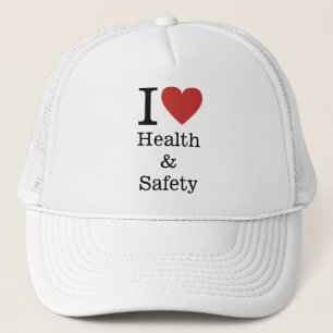 I ❤️ Liebe Gesundheit und Sicherheit Truckerkappe