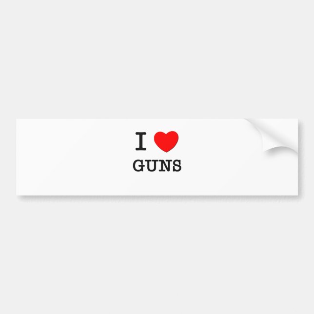 I LIEBE-GEWEHRE AUTOAUFKLEBER (Vorne)