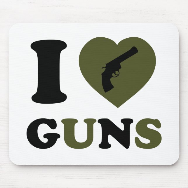 I Liebe-Gewehre Mousepad (Vorne)