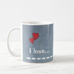 I Liebe… Gewohnheit hellblau Tasse