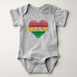 I Liebe Ghana, Ghanaisches Herz Baby Strampler