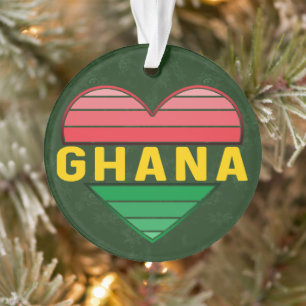 I Liebe Ghana, Ghanaisches Herz Ornament