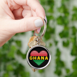 I Liebe Ghana, Ghanaisches Herz Schlüsselanhänger