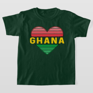 I Liebe Ghana, Ghanaisches Herz T-Shirt