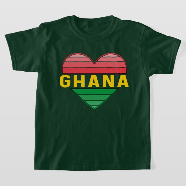 I Liebe Ghana, Ghanaisches Herz T-Shirt (Ablage )
