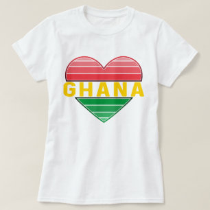 I Liebe Ghana, Ghanaisches Herz T-Shirt