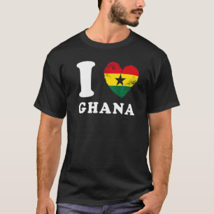 I Liebe Ghana Herzenflagge Ghana T-Shirt