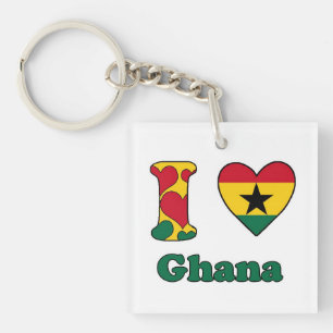 I Liebe Ghana Schlüsselanhänger