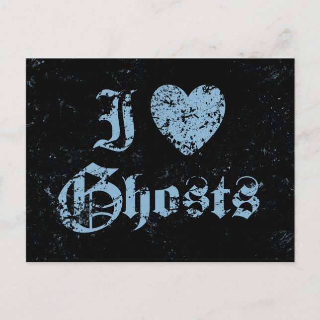 I Liebe Ghosts Postkarte (Vorderseite)