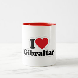I Liebe-Gibraltar-Tasse Zweifarbige Tasse