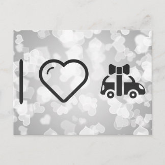 I Liebe Gift Cars Postkarte