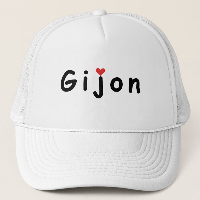 I Liebe Gijon Truckerkappe (Vorderseite)