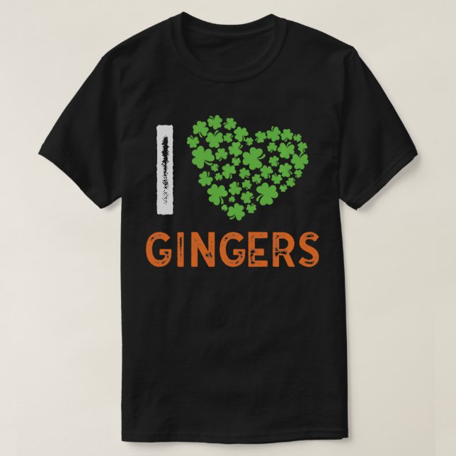 I Liebe Ginger Funny I Liebe Redhead Geschenk Idee T-Shirt (Design vorne)