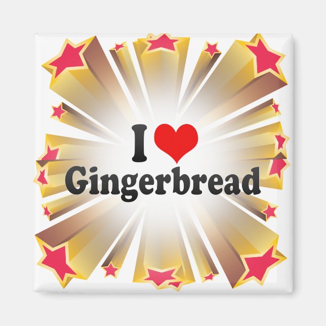 I Liebe Gingerbread Magnet (Vorne)