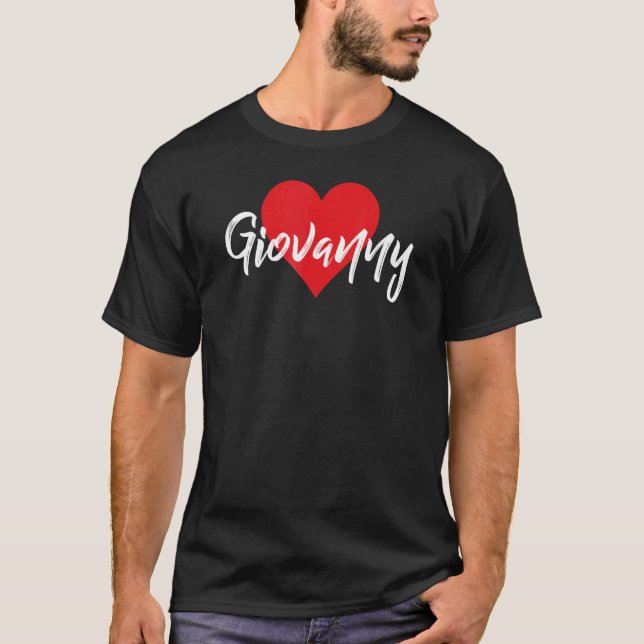 I Liebe Giovanny Vorname I Herz T-Shirt (Vorderseite)