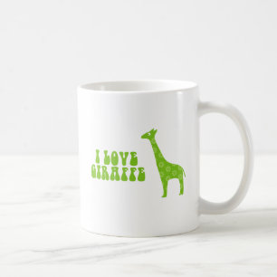 I Liebe Giraffe (grün) Tasse