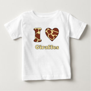 I Liebe Giraffen Baby T-shirt