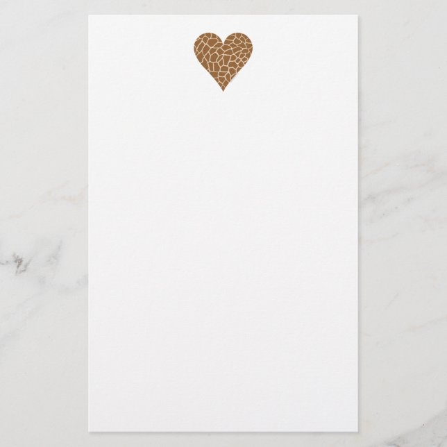 I Liebe Giraffen Briefpapier (Vorderseite)