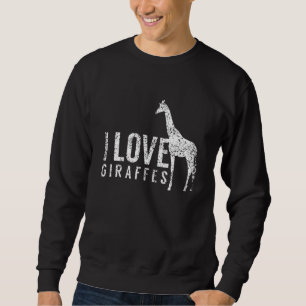 I Liebe Giraffen Giraffe Tier Sweatshirt