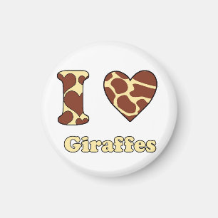 I Liebe Giraffen Magnet