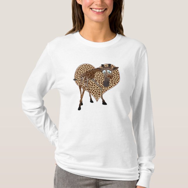 I Liebe Giraffen T-Shirt (Vorderseite)