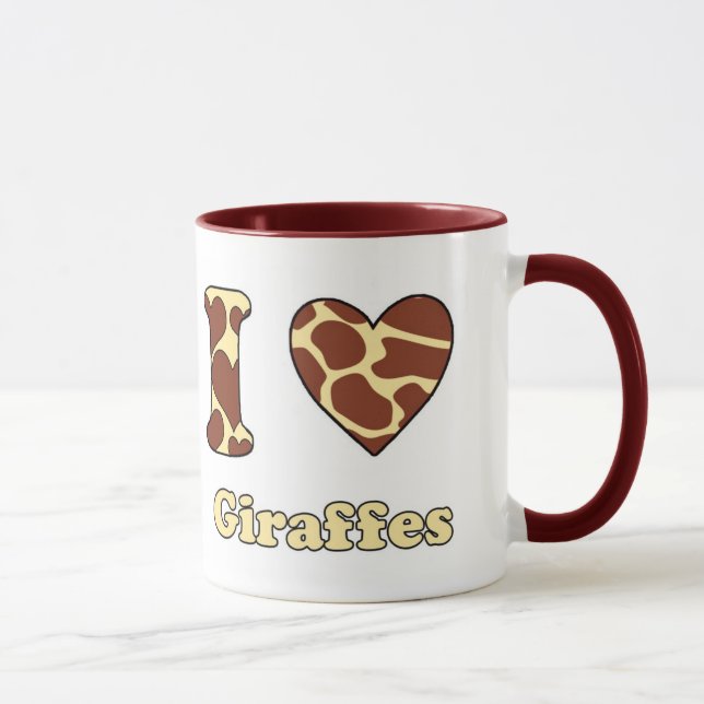 I Liebe Giraffen Tasse (Rechts)