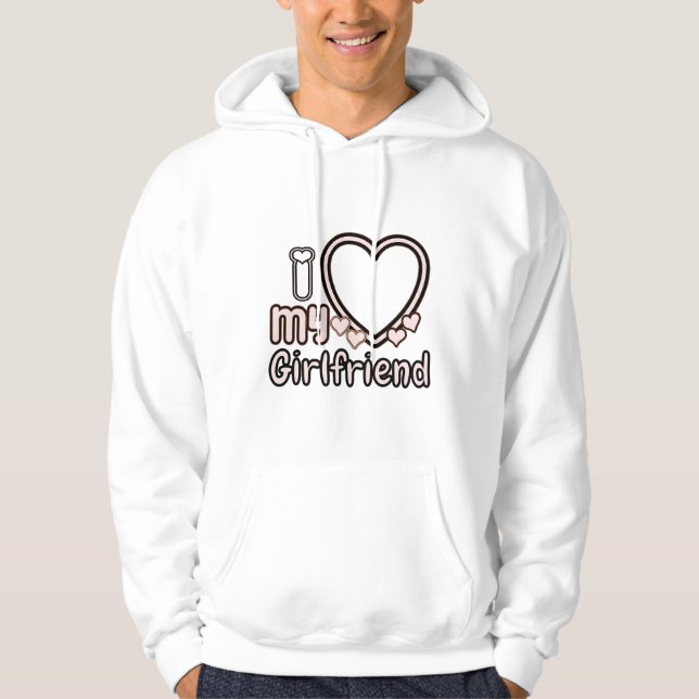 I Liebe Girlfriend Custom Hoodie (Vorderseite)