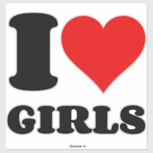 I LIEBE GIRLS AUFKLEBER