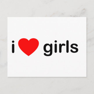 I Liebe Girls Postkarte