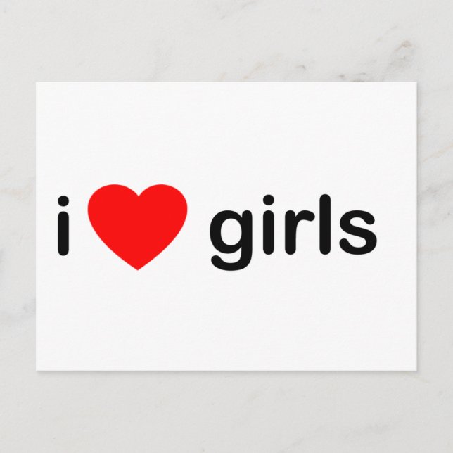 I Liebe Girls Postkarte (Vorderseite)