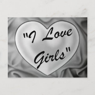 I Liebe Girls Postkarte