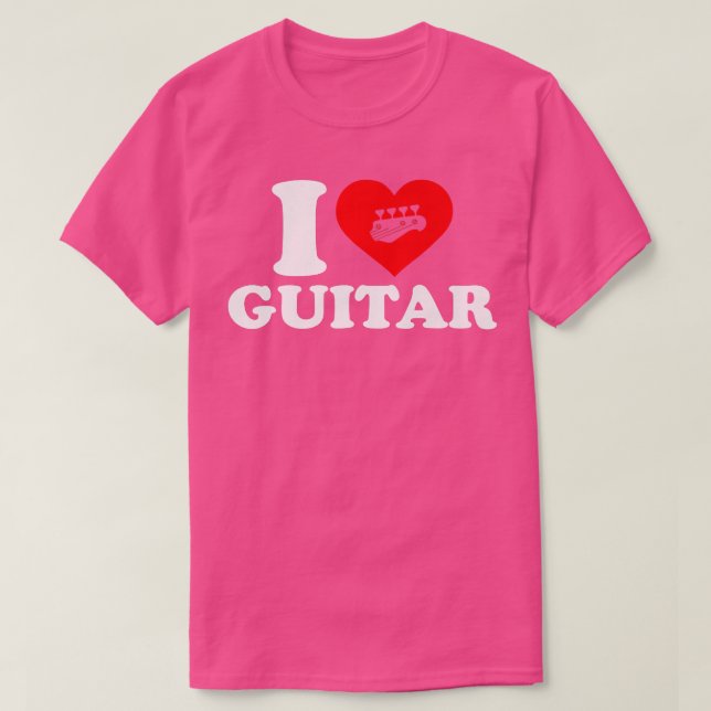 I Liebe Gitarre Funny Bass Gitarre646 T-Shirt (Design vorne)