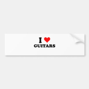 I Liebe-Gitarren Autoaufkleber