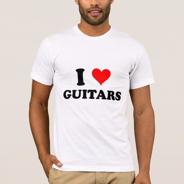 I Liebe-Gitarren T-Shirt (Vorderseite)