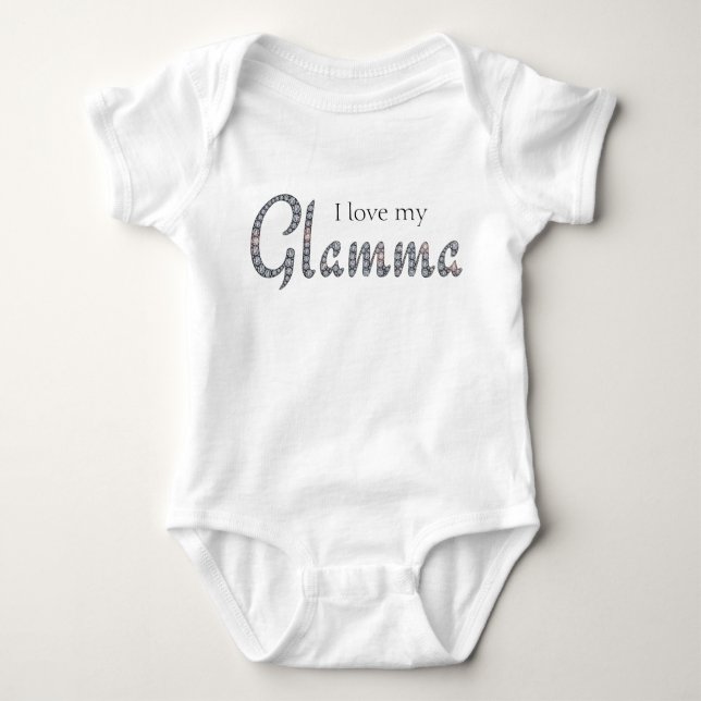I Liebe Glamma Babybodysuit Baby Strampler (Vorderseite)