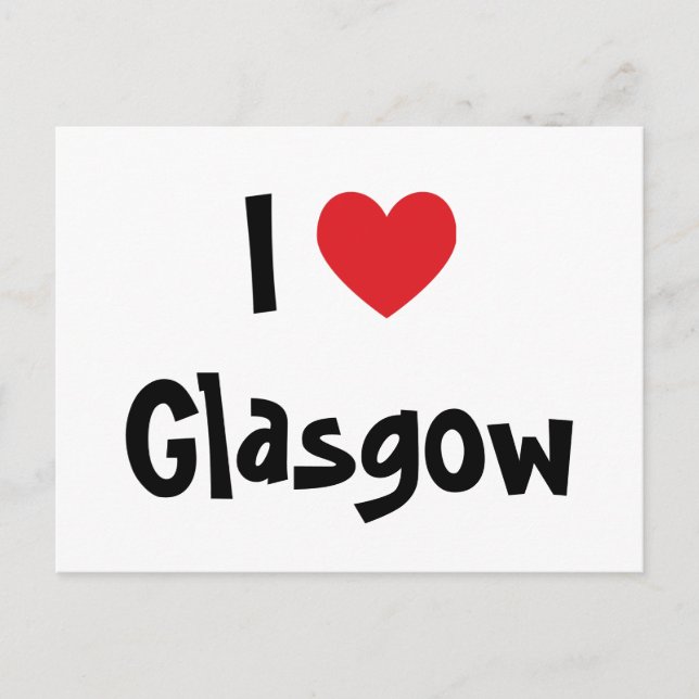 I Liebe Glasgow Postkarte (Vorderseite)