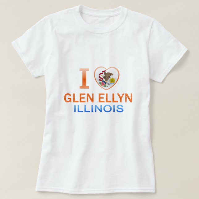 I Liebe Glen Ellyn, IL T-Shirt (Design vorne)