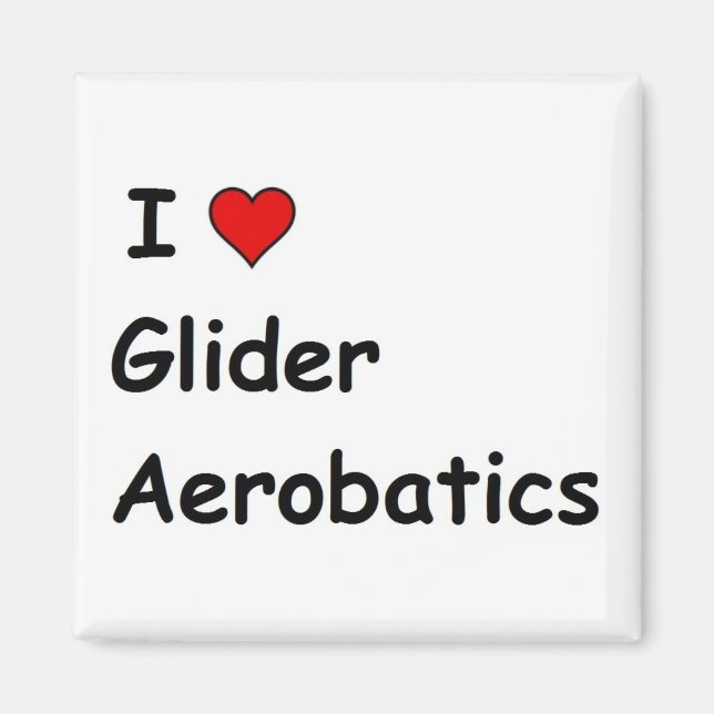 I Liebe Glider Aerobatics Magnet (Vorne)