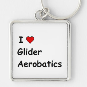 I Liebe Glider Aerobatics Schlüsselanhänger