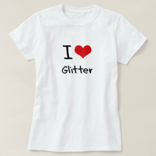 I Liebe-Glitzer T-Shirt