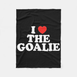 I Liebe Goalie Heart Soccer Hockey Sport Goalie Fleecedecke