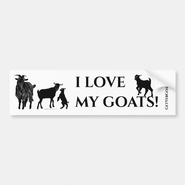 I Liebe Goat GYG Autoaufkleber (Vorne)