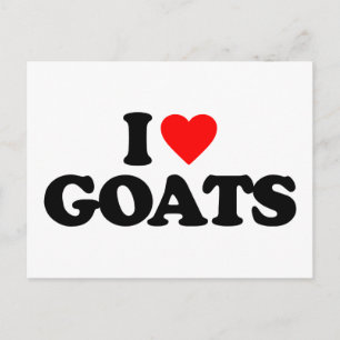 I LIEBE GOATS POSTKARTE