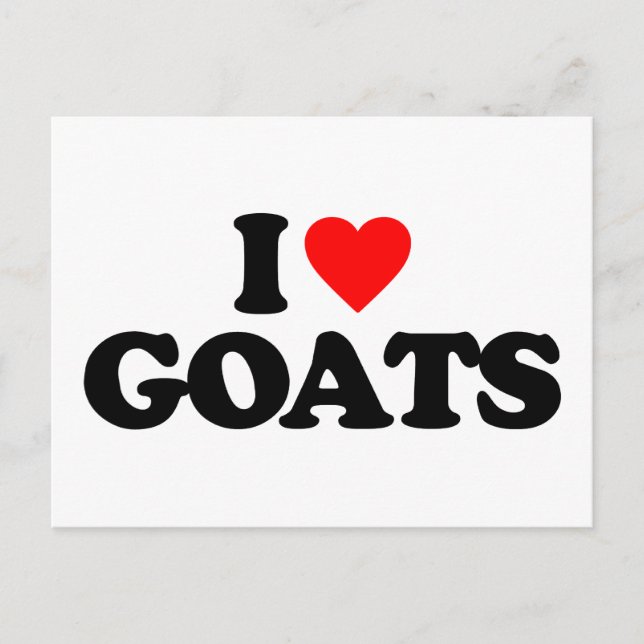 I LIEBE GOATS POSTKARTE (Vorderseite)